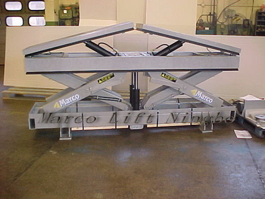Προσαρμογή Marco Twin Scissor Lift Table με πλατφόρμα κλίσης Προσαρμοσμένο αίτημα